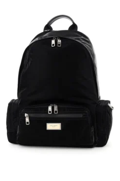 Dolce & Gabbana Sicilia DNA Logo Tag Backpack - Black