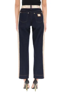 Dolce & Gabbana Jacquard Panel Jeans - Blue -Cheap Vestureo Store e8378c22e7b1833f28cacd9a5492b2b6