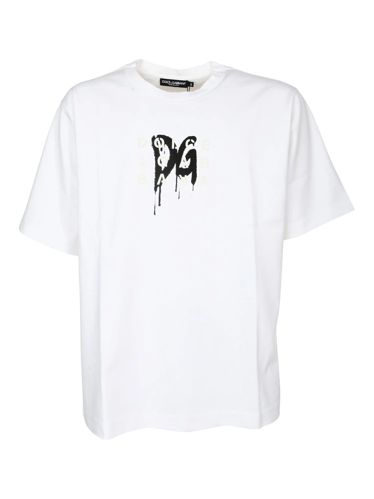 Dolce & Gabbana Monogram Logo T-Shirt - White 1 Dolce & Gabbana Monogram Logo T-Shirt - White