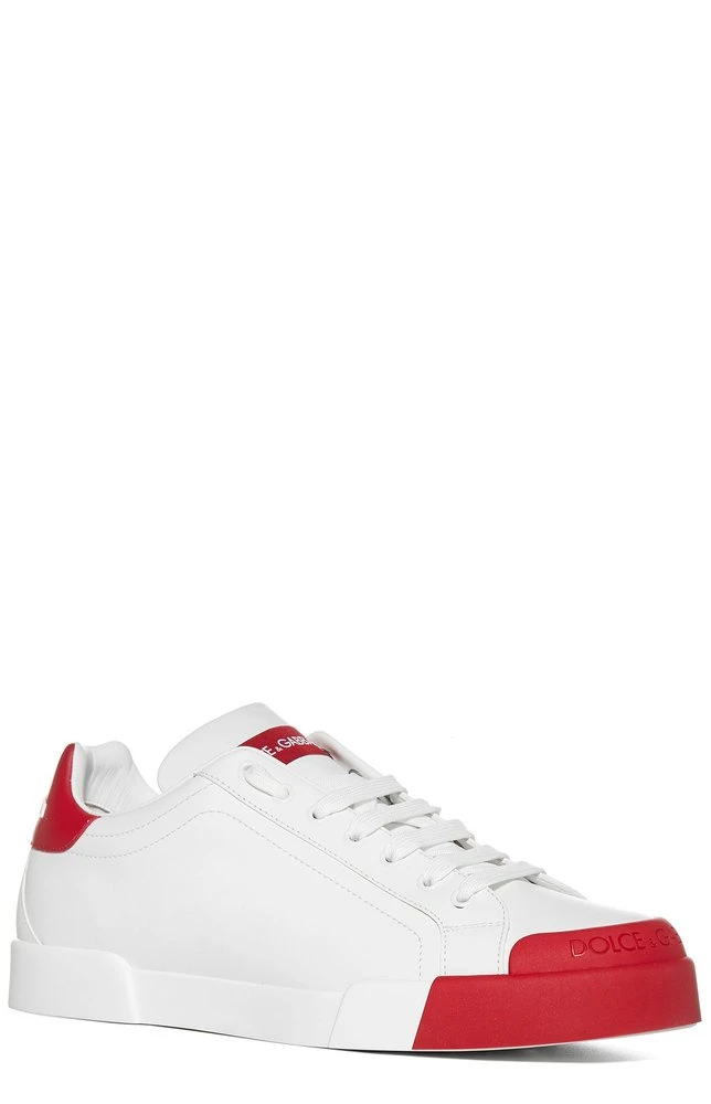 Dolce & Gabbana Portofino Lace-Up Sneakers - White 2 Dolce & Gabbana Portofino Lace-Up Sneakers - White - Image 2