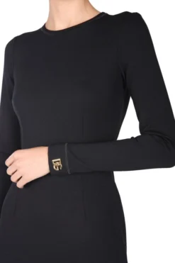 Dolce & Gabbana Logo Cuff Long-Sleeved Dress - Black 7 Dolce & Gabbana Logo Cuff Long-Sleeved Dress - Black -Cheap Vestureo Store e8d1529ddbb05eb6c45aafd7b659ba79