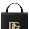 Dolce & Gabbana DG Logo Plaque Strapped Tote Bag - Black