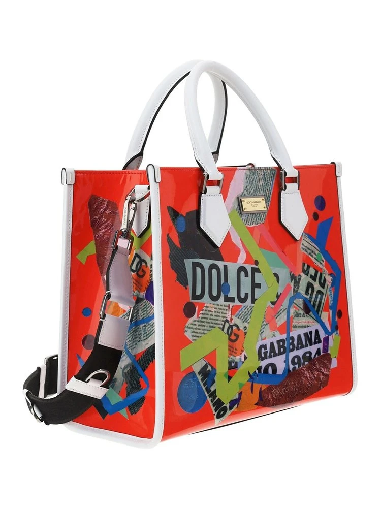 ( New Season ) Dolce & Gabbana Logo Plaque Patchwork Tote Bag - Multi 3 ( New Season ) Dolce & Gabbana Logo Plaque Patchwork Tote Bag - Multi - Image 3