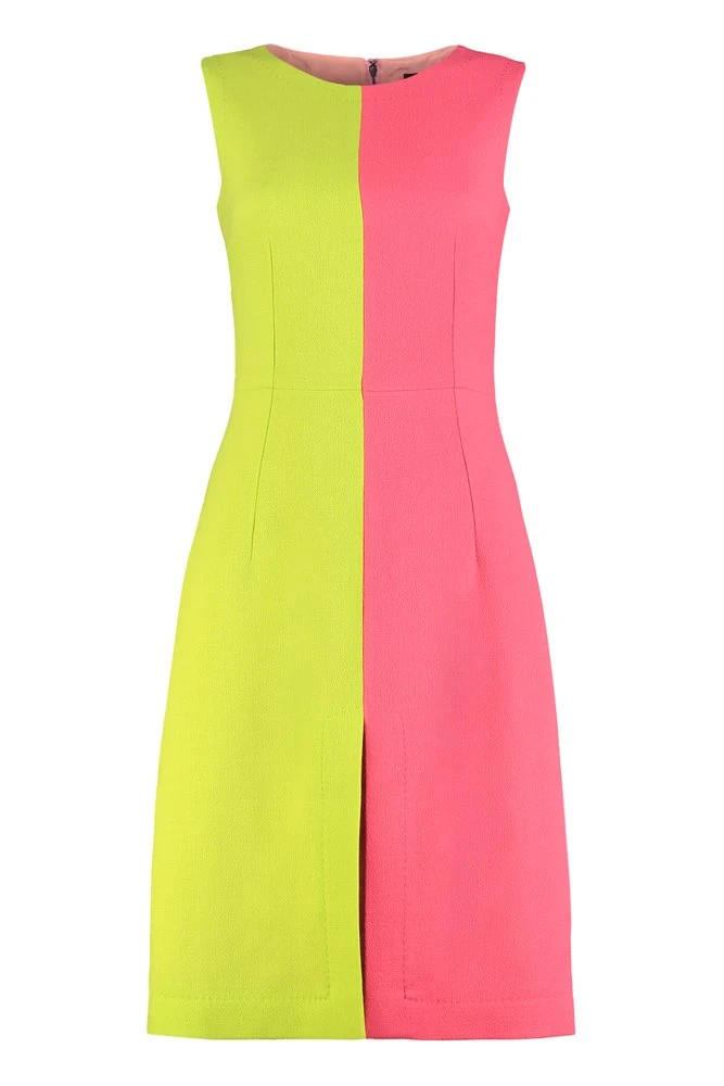 Dolce & Gabbana Colour-Block Crepe Dress - Multi 1 Dolce & Gabbana Colour-Block Crepe Dress - Multi