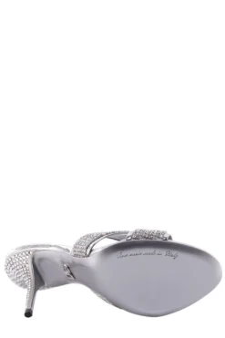 ( New Season ) Dolce & Gabbana Embellished Open Toe Sandals - Silver -Cheap Vestureo Store ea4ce87687eee53bdef18e1ab562773f