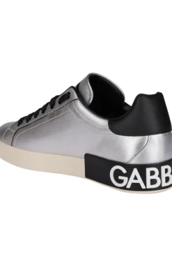 Dolce & Gabbana Portofino Sneakers - Silver -Cheap Vestureo Store ea51e3e9cb2e2e0276ce265d0b9c506a