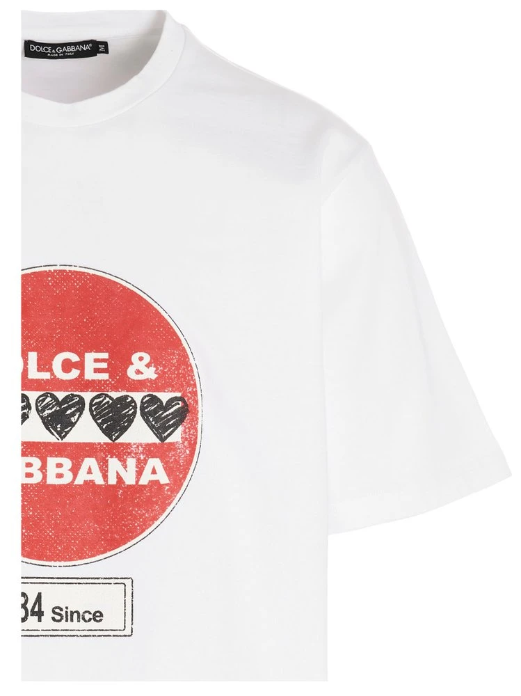Dolce & Gabbana Graphic Logo Printed T-Shirt - White 3 Dolce & Gabbana Graphic Logo Printed T-Shirt - White - Image 3