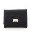 Dolce & Gabbana Logo Plaque Trifold Wallet - Black