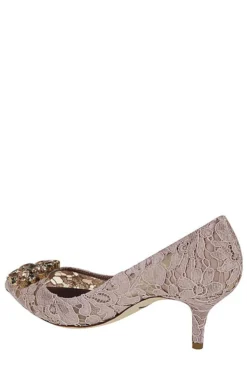 Dolce & Gabbana Taormina Lace Embellished Pumps - Pink 5 Dolce & Gabbana Taormina Lace Embellished Pumps - Pink -Cheap Vestureo Store eaa2160af9368e939ec623ec98f5b98b