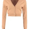 Dolce & Gabbana V-Neck Cropped Cardigan - Brown