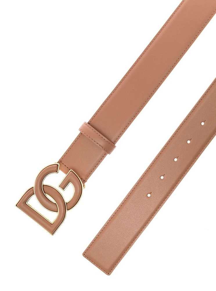 ( New Season ) Dolce & Gabbana DG Logo Plaque Buckle Belt - Pink 3 ( New Season ) Dolce & Gabbana DG Logo Plaque Buckle Belt - Pink - Image 3