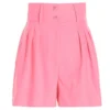 ( New Season ) Dolce & Gabbana High Waist Pleated Shorts - Pink