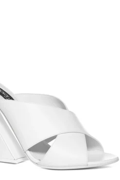 ( New Season ) Dolce & Gabbana Keira Geometric-Heel Mules - White 7 ( New Season ) Dolce & Gabbana Keira Geometric-Heel Mules - White -Cheap Vestureo Store ebf01e6a03a43dd6014558c26657bb1b