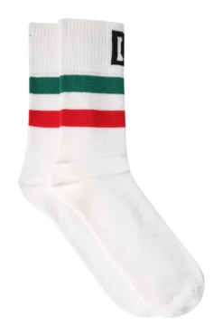 ( New Season ) Dolce & Gabbana Logo Intarsia-Knit Socks - White