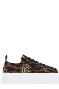Dolce & Gabbana Portofino Leopard Printed Sneakers - Multi