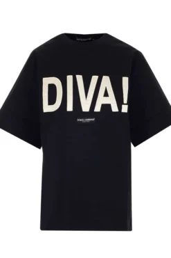 Dolce & Gabbana Diva Patch Jersey T-Shirt - Black