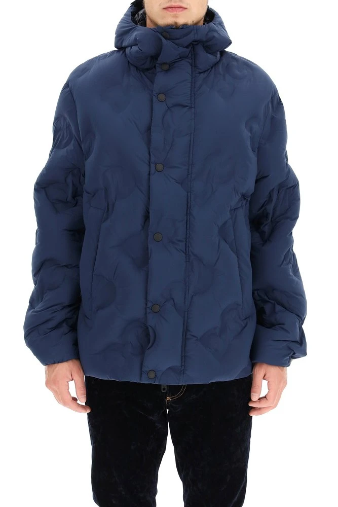 Dolce & Gabbana Quilted Hooded Coat - Blue 3 Dolce & Gabbana Quilted Hooded Coat - Blue - Image 3