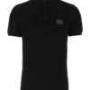 Dolce & Gabbana Logo Patch Polo Shirt - Black