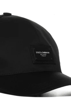 ( New Season ) Dolce & Gabbana Logo Patch Baseball Cap - Black -Cheap Vestureo Store ed5f3da6d22feff6683df49222d9fb38
