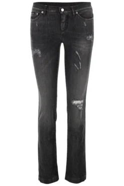 Dolce & Gabbana Ribbed Skinny Jeans - Black