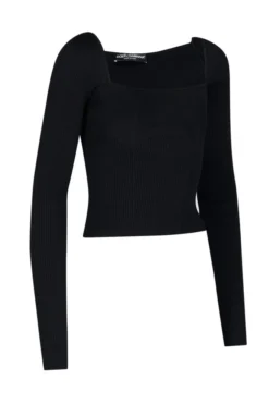 ( New Season ) Dolce & Gabbana Square Neck Long-Sleeved Knit Jumper - Black 5 ( New Season ) Dolce & Gabbana Square Neck Long-Sleeved Knit Jumper - Black -Cheap Vestureo Store ee6c8137a882c70216061a5b348e03cc