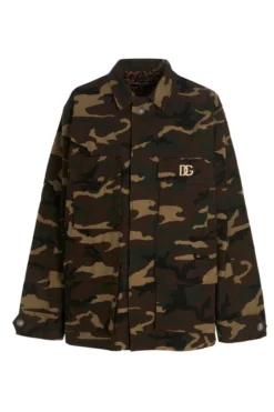 ( New Season ) Dolce & Gabbana Camouflage Printed Buttoned Jacket - Multi