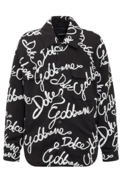 Dolce & Gabbana Graphic-Printed Straight Hem Jacket - Black