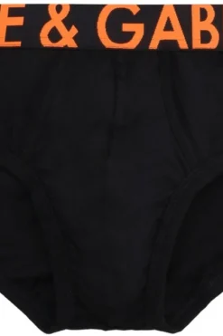 ( New Season ) Dolce & Gabbana Logo Waistband Briefs - Black