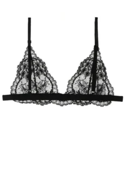 ( New Season ) Dolce & Gabbana Triangle Lace Bra - Black