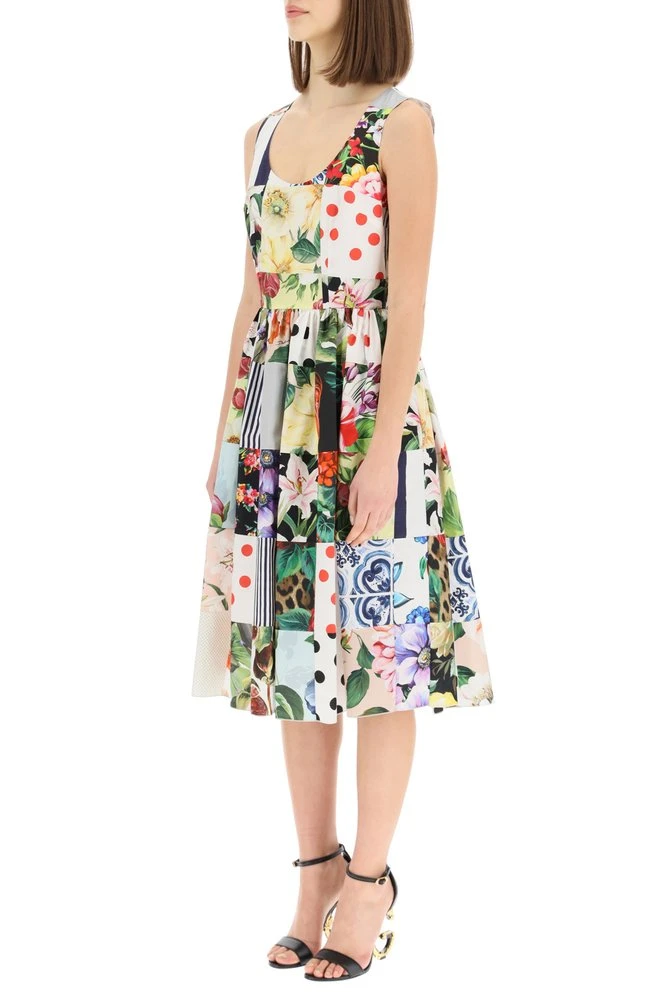 Dolce & Gabbana Floral Patchwork Dress - Multi 5 Dolce & Gabbana Floral Patchwork Dress - Multi - Image 5