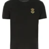Dolce & Gabbana Logo Embroidered T-Shirt - Black