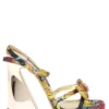 ( New Season ) Dolce & Gabbana Floral Jacquard Open Toe Sandals - Multi