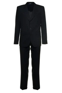 ( New Season ) Dolce & Gabbana Pinstriped Two-Piece Suit - Black