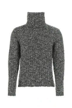 Dolce & Gabbana Turtleneck Knitted Sweater - Grey