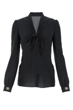 Dolce & Gabbana Bow Detail Blouse - Black