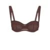 ( New Season ) Dolce & Gabbana Monogram Balconette Bra - Brown