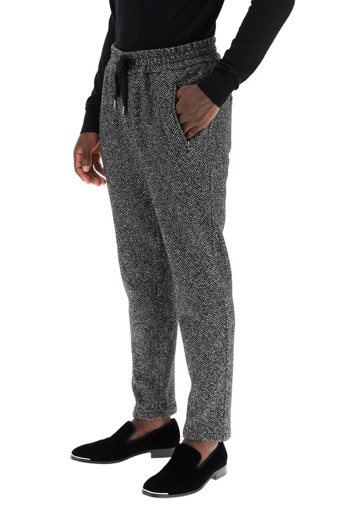 Dolce & Gabbana Chevron Drawstring Pants - Grey 5 Dolce & Gabbana Chevron Drawstring Pants - Grey - Image 5