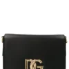 Dolce & Gabbana 3.5 DG Logo Plaque Shoulder Bag - Black