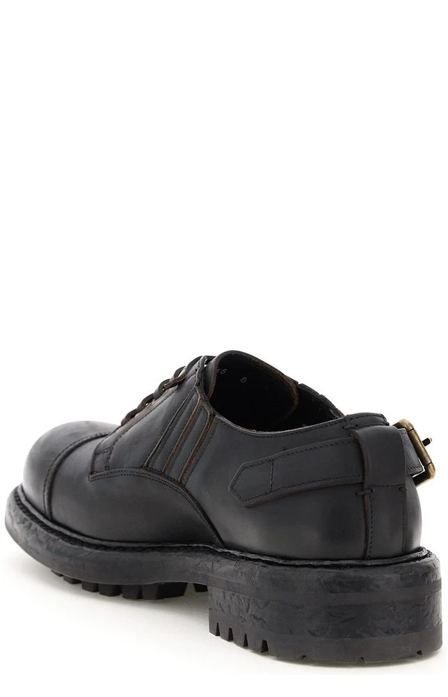 Dolce & Gabbana Lace-Up Buckle Detail Derby Shoes - Black 2 Dolce & Gabbana Lace-Up Buckle Detail Derby Shoes - Black - Image 2