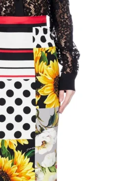 Dolce & Gabbana Patchwork Print Midi Skirt - Multi -Cheap Vestureo Store f3e89de290bc9fc7f76b9f8abae80f33