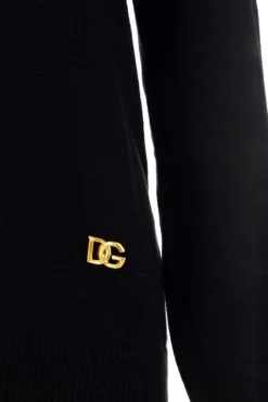 Dolce & Gabbana DG Plaque Knit Jumper - Black -Cheap Vestureo Store f3eb2df89f3720d67ef185568a69fc32
