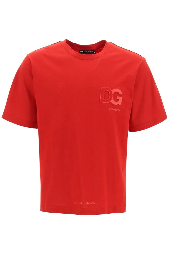 Dolce & Gabbana Logo Detailed T-Shirt - Red 1 Dolce & Gabbana Logo Detailed T-Shirt - Red
