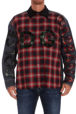 Dolce & Gabbana Checked Logo Shirt - Multi -Cheap Vestureo Store f41772291e8b1cf369d301ced084e8ba
