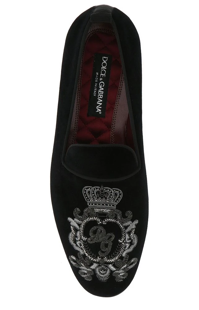 Dolce & Gabbana Embroidered Loafers - Black 4 Dolce & Gabbana Embroidered Loafers - Black - Image 4