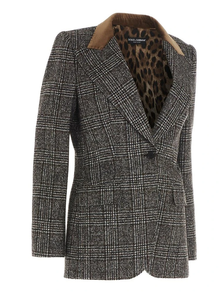Dolce & Gabbana Checked Single-Breasted Blazer - Multi 3 Dolce & Gabbana Checked Single-Breasted Blazer - Multi - Image 3