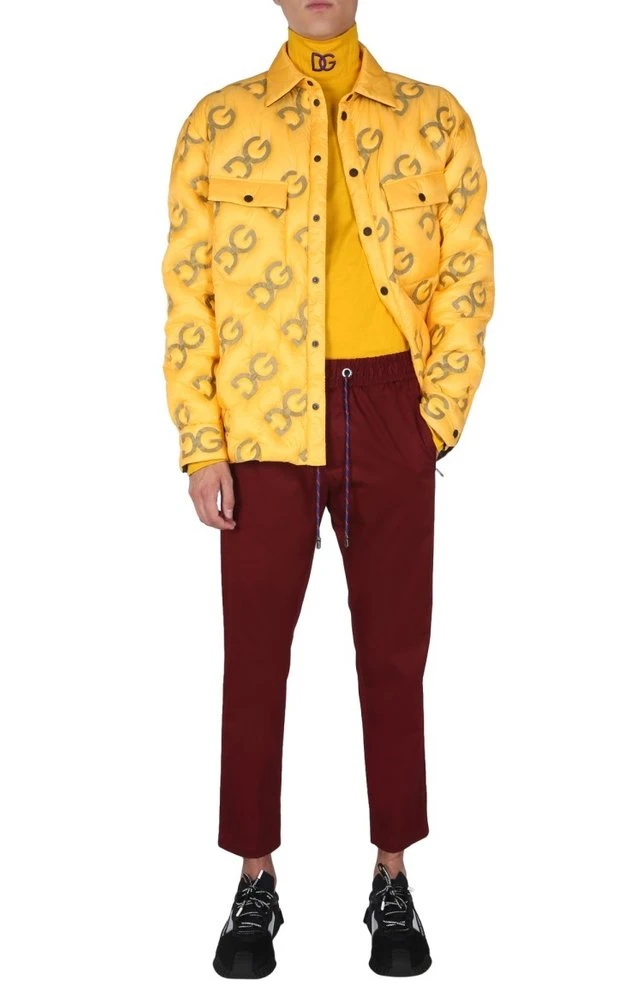 Dolce & Gabbana Fringed-Logo Drawstring Track Pants - Red 4 Dolce & Gabbana Fringed-Logo Drawstring Track Pants - Red - Image 4