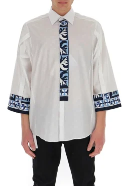 Dolce & Gabbana Majolica Print Shirt - White -Cheap Vestureo Store f4f0a240e950e045614c9a8e6fe4f2e8