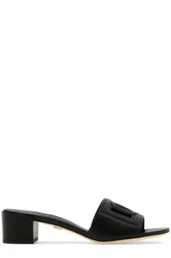 ( New Season ) Dolce & Gabbana DG Millennials Mules - Black