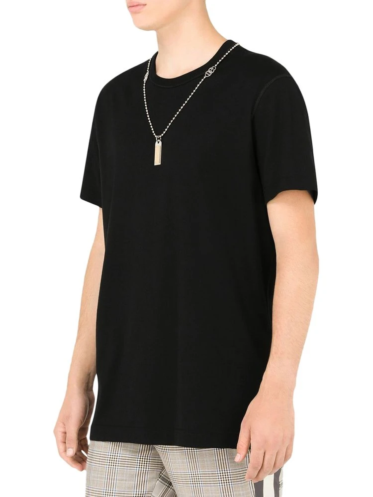 ( New Season ) Dolce & Gabbana Necklace Printed T-Shirt - Black 4 ( New Season ) Dolce & Gabbana Necklace Printed T-Shirt - Black - Image 4