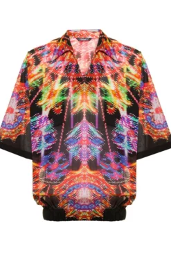 ( New Season ) Dolce & Gabbana Allover Graphic Print Buttoned Shirt - Multi